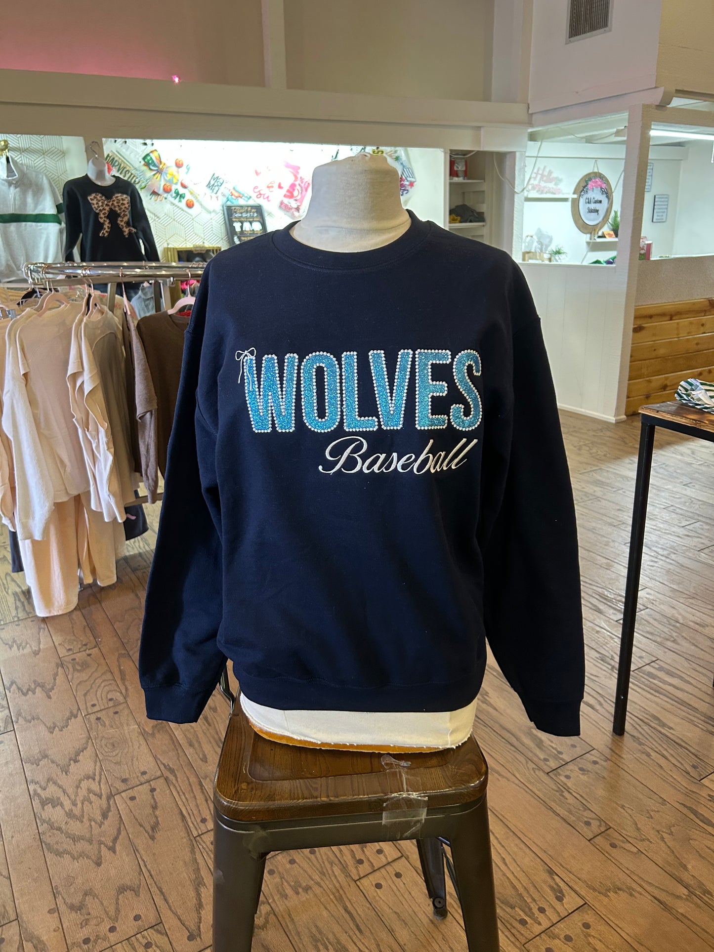 Dot Appliqué Crewneck
