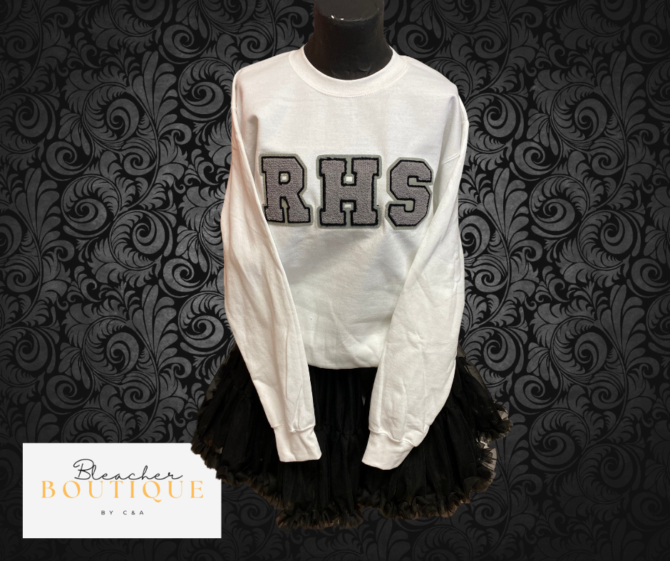 RHS Chenille White Sweatshirt