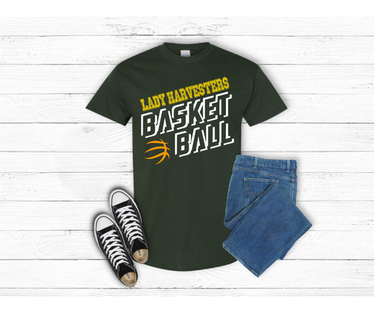 Lady Harvester Basketball Down the Court Tee