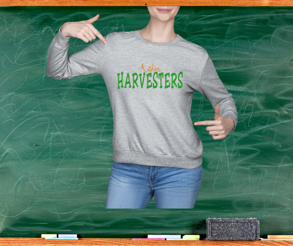 Austin Harvesters Embroidered Crewneck