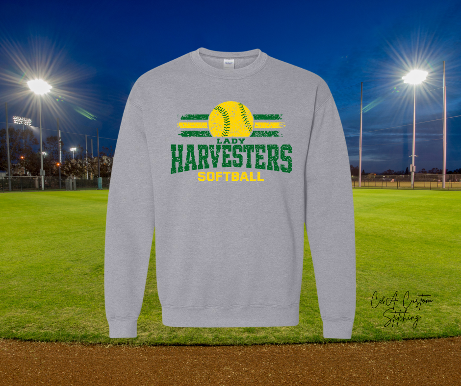Lady Harvesters Softball Crewneck Sweatshirt