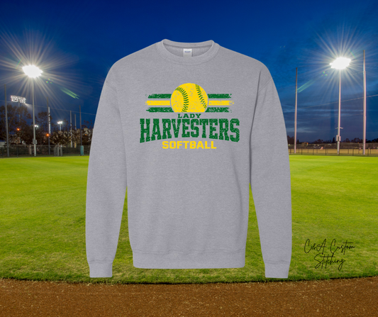 Lady Harvesters Softball Crewneck Sweatshirt