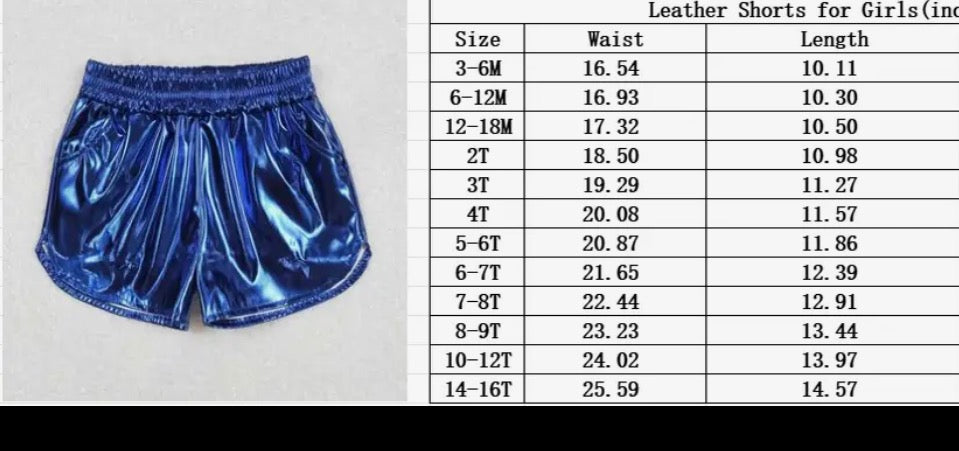 Metallic Cheer Shorts