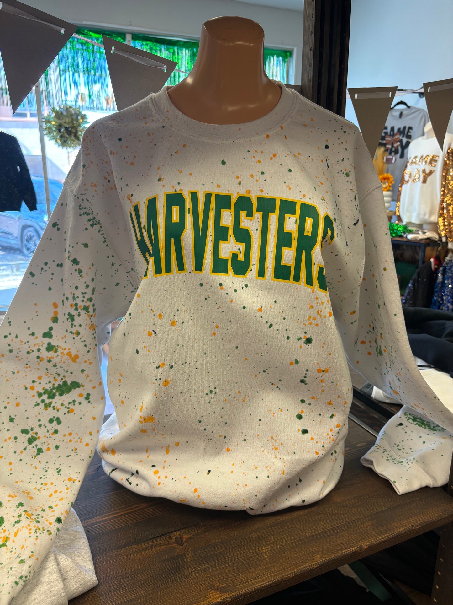 Custom Speckled Mascot Sweatshirt