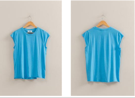 Blue Rough Hem