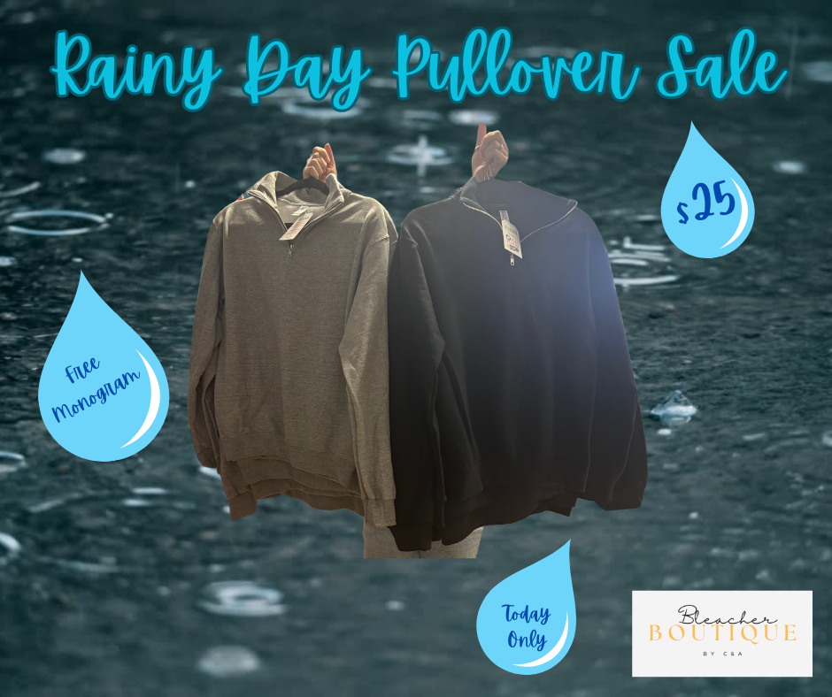 Rainy Day 1/4 Zip Sale