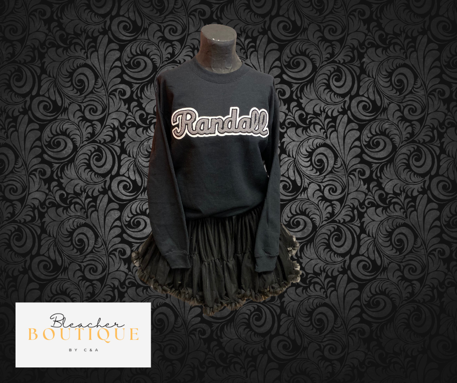 Black Sweatshirt Gray Chenille Randall