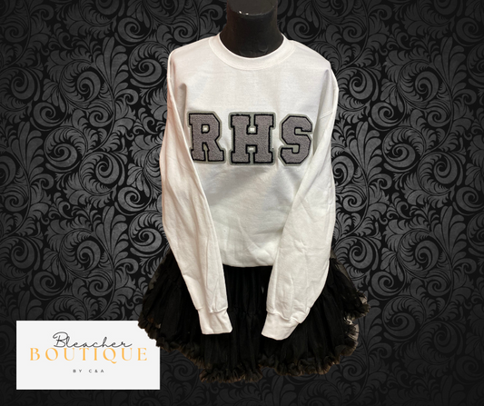RHS Chenille White Sweatshirt