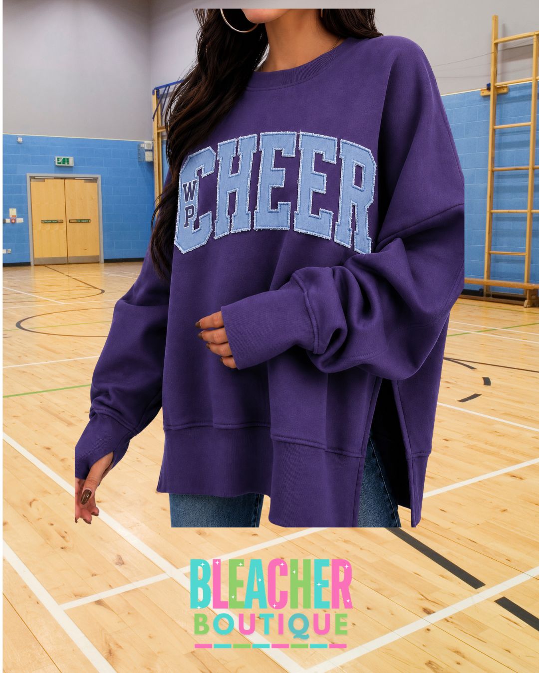 Applique Split Side Sweatshirt