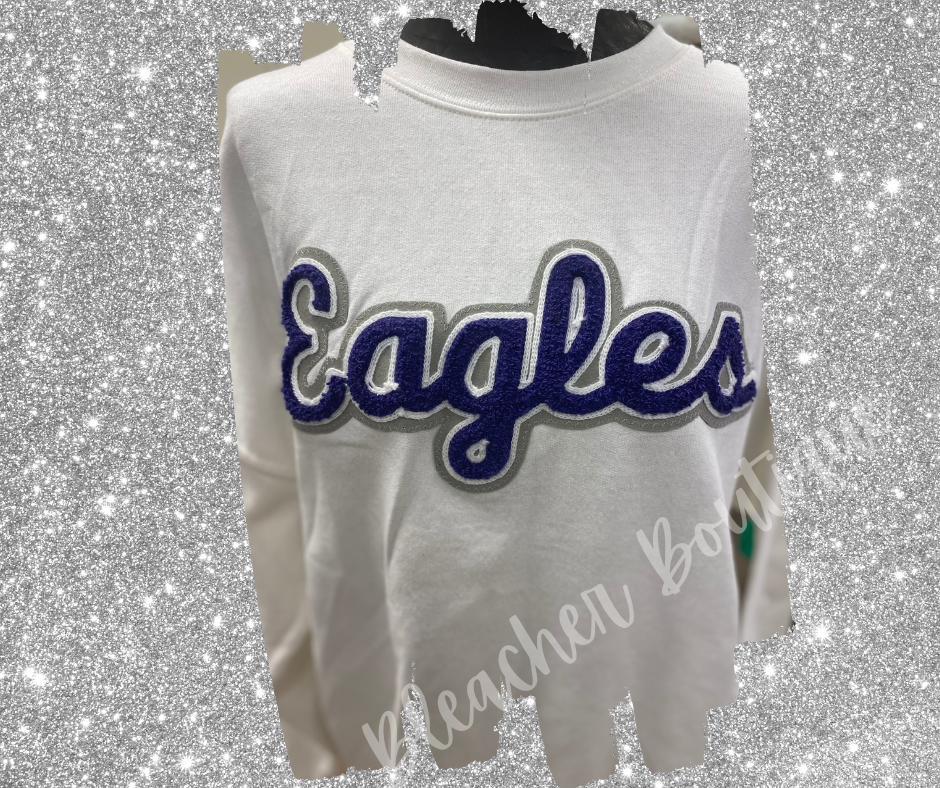 Custom Eagles Script Chenille Sweatshirt