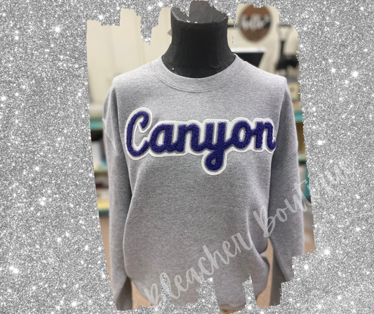 Canyon Chenille Script Sweatshirt